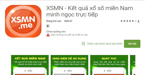 Ứng dụng xem XSMN - phần mềm xổ số miền Nam minh ngọc trực tiếp